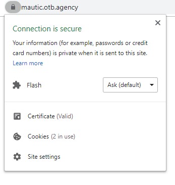 Mautic SSL Confirmation